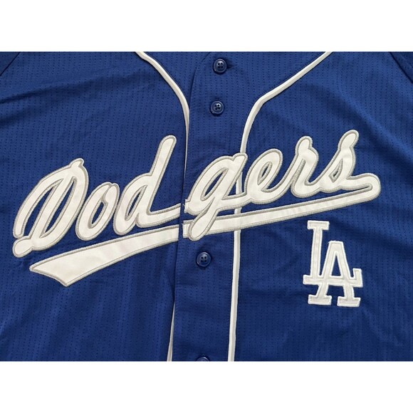 True Fan Genuine Los Angeles Dodgers Royal Blue Embroidered Jersey Size 3XL - Picture 4 of 7